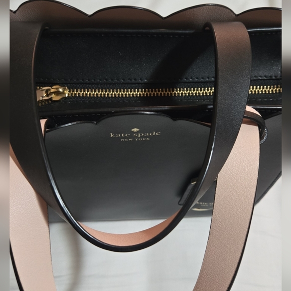 Kate Spade Black Tote with Cream Straps - Picture 5 of 10